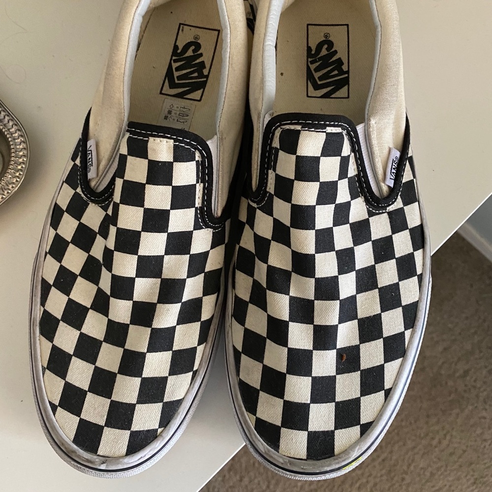 Checkered Slip on Vans